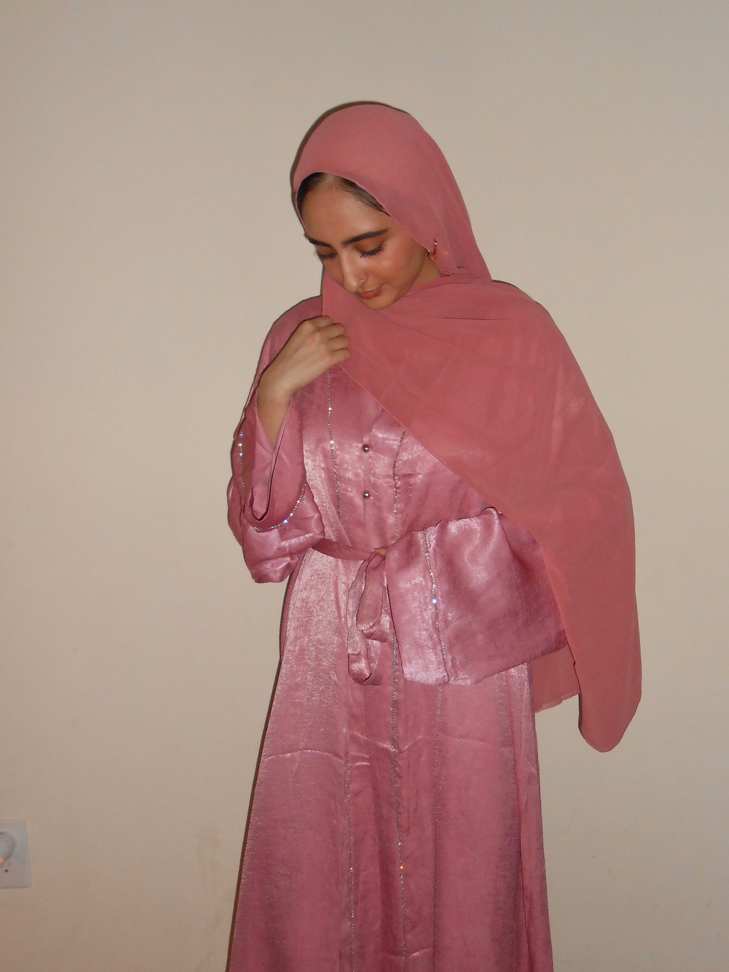 Velvet Satin 4 Piece Abayas
