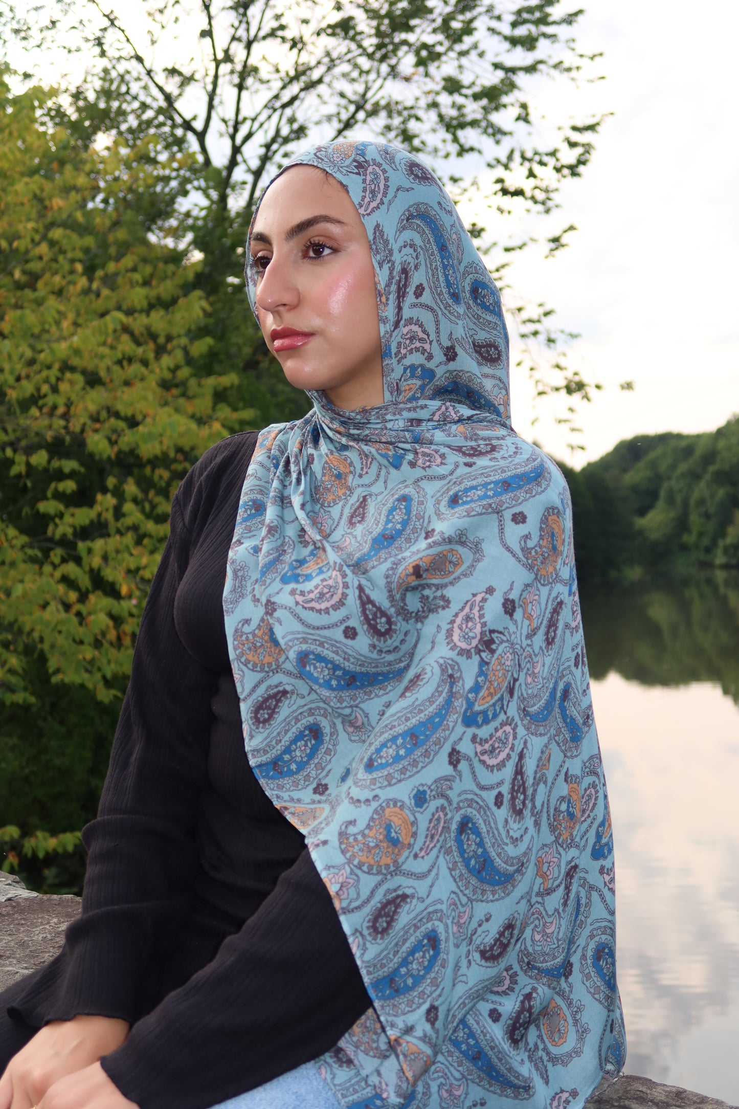 Dreamy Blue Paisley