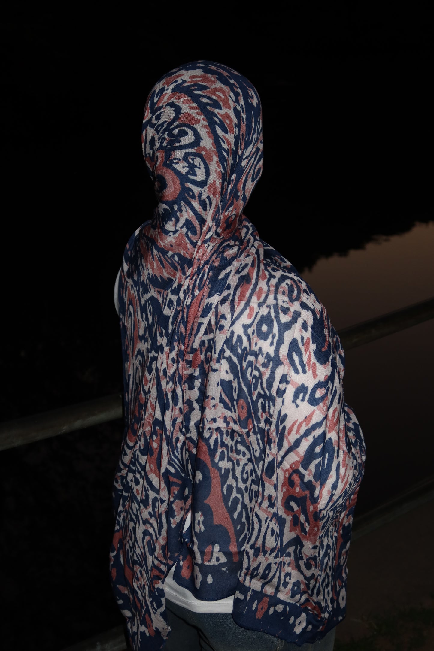 Indigo Abstract Pashmina