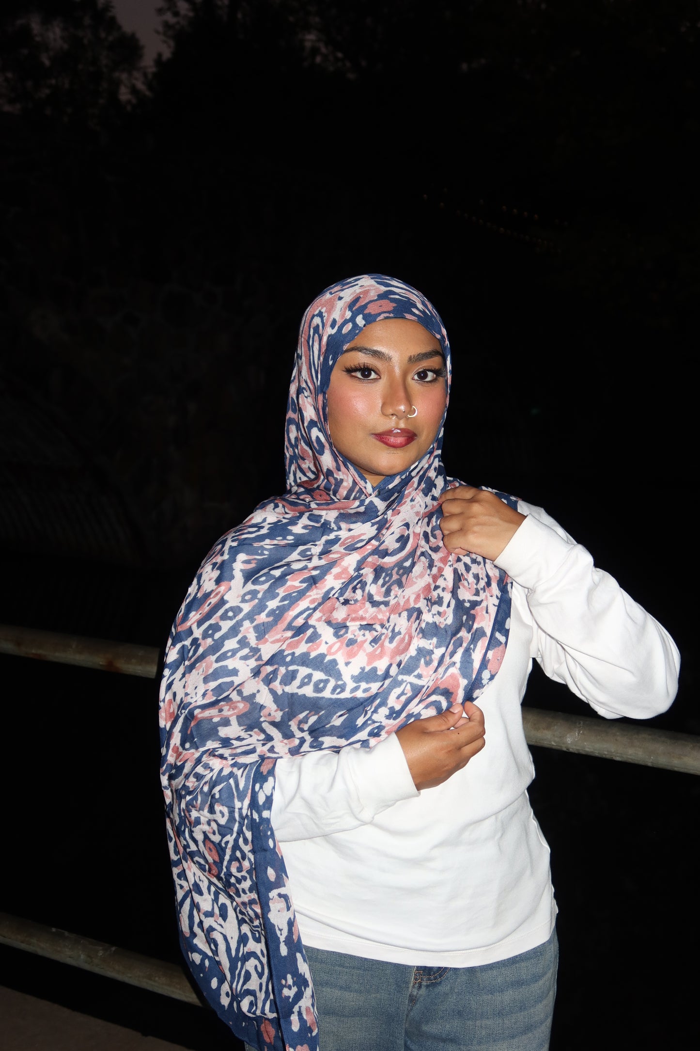 Indigo Abstract Pashmina
