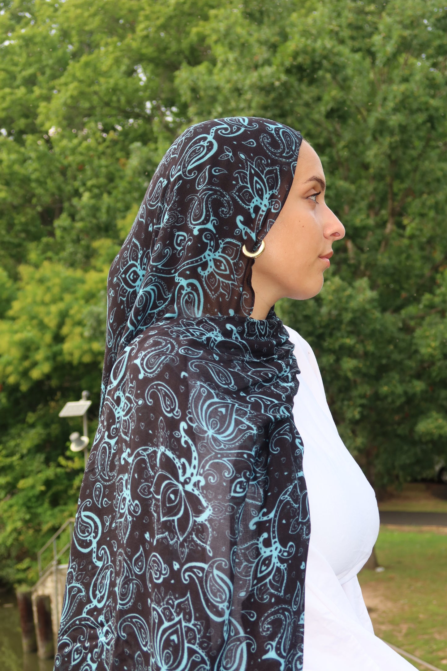 Midnight Teal Paisley