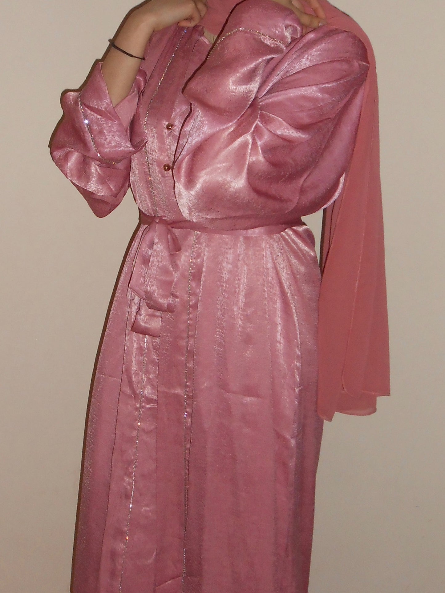 Velvet Satin 4 Piece Abayas