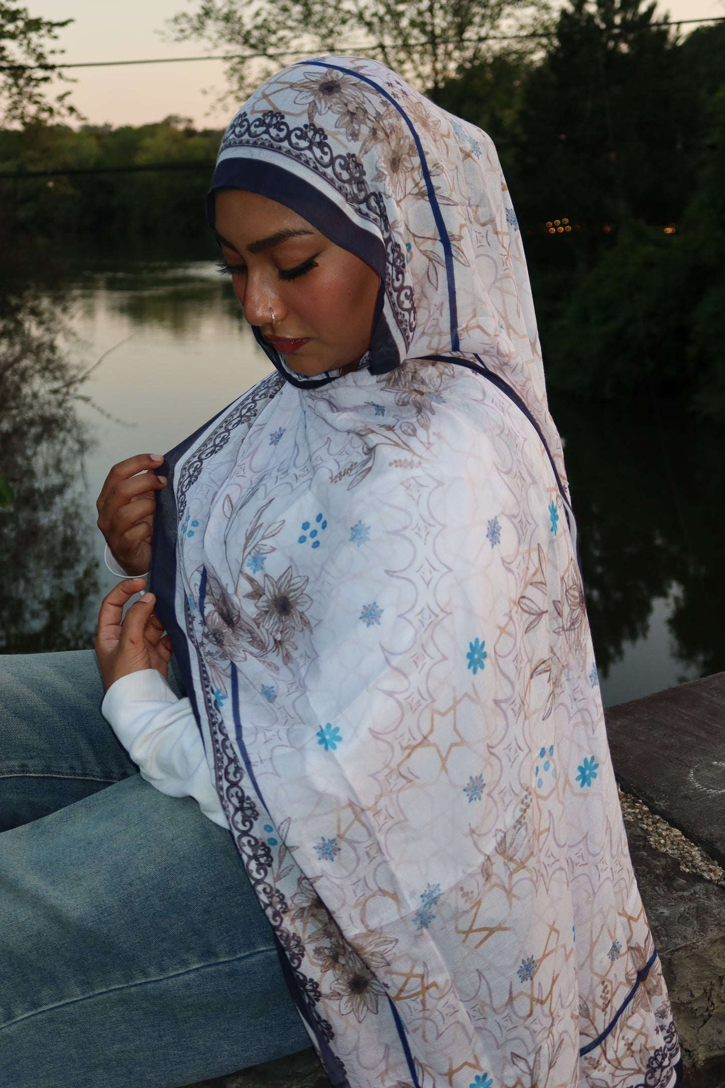Crystal Pearl Pashmina
