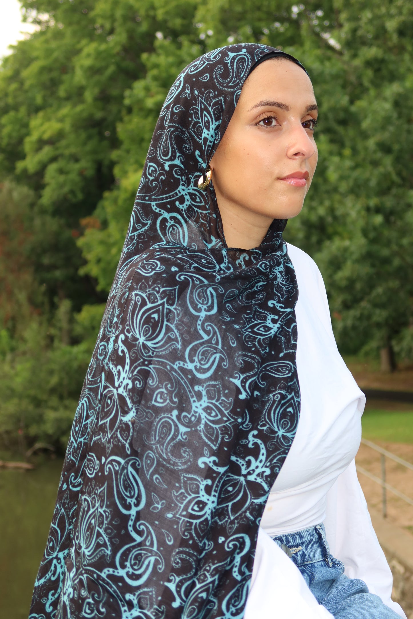 Midnight Teal Paisley