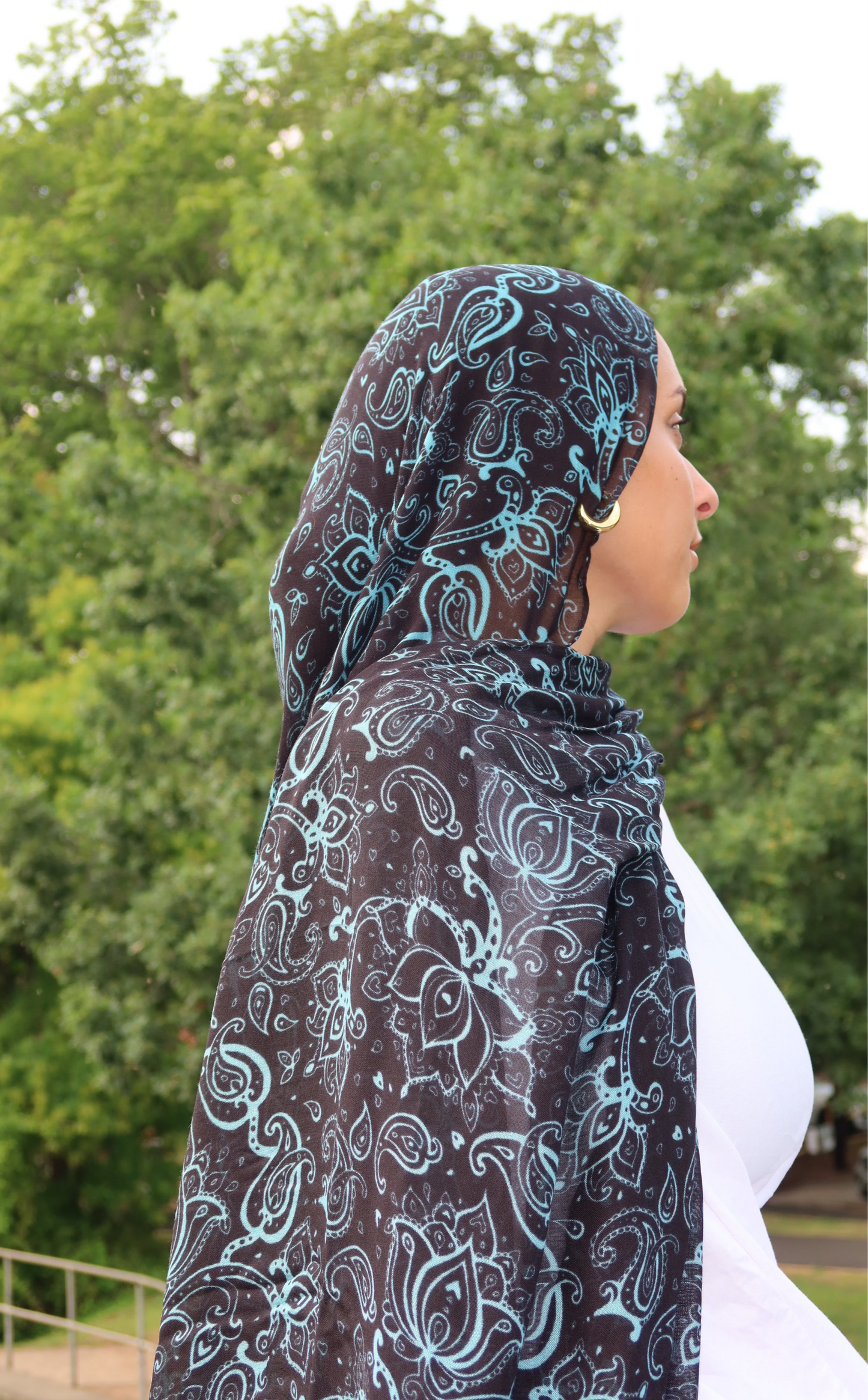 Midnight Teal Paisley
