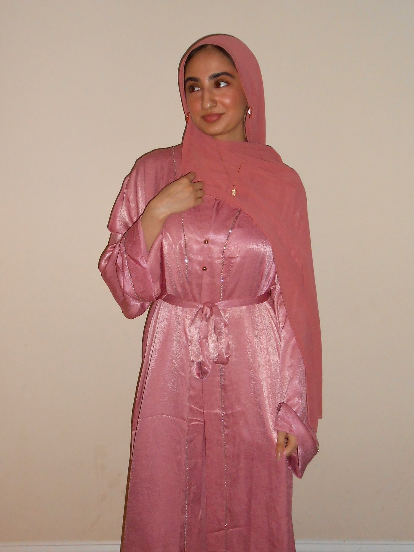 Velvet Satin 4 Piece Abayas