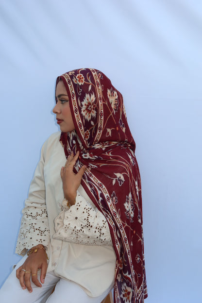 Maroon Pashmina Glow