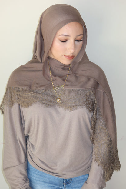 Taupe Lace