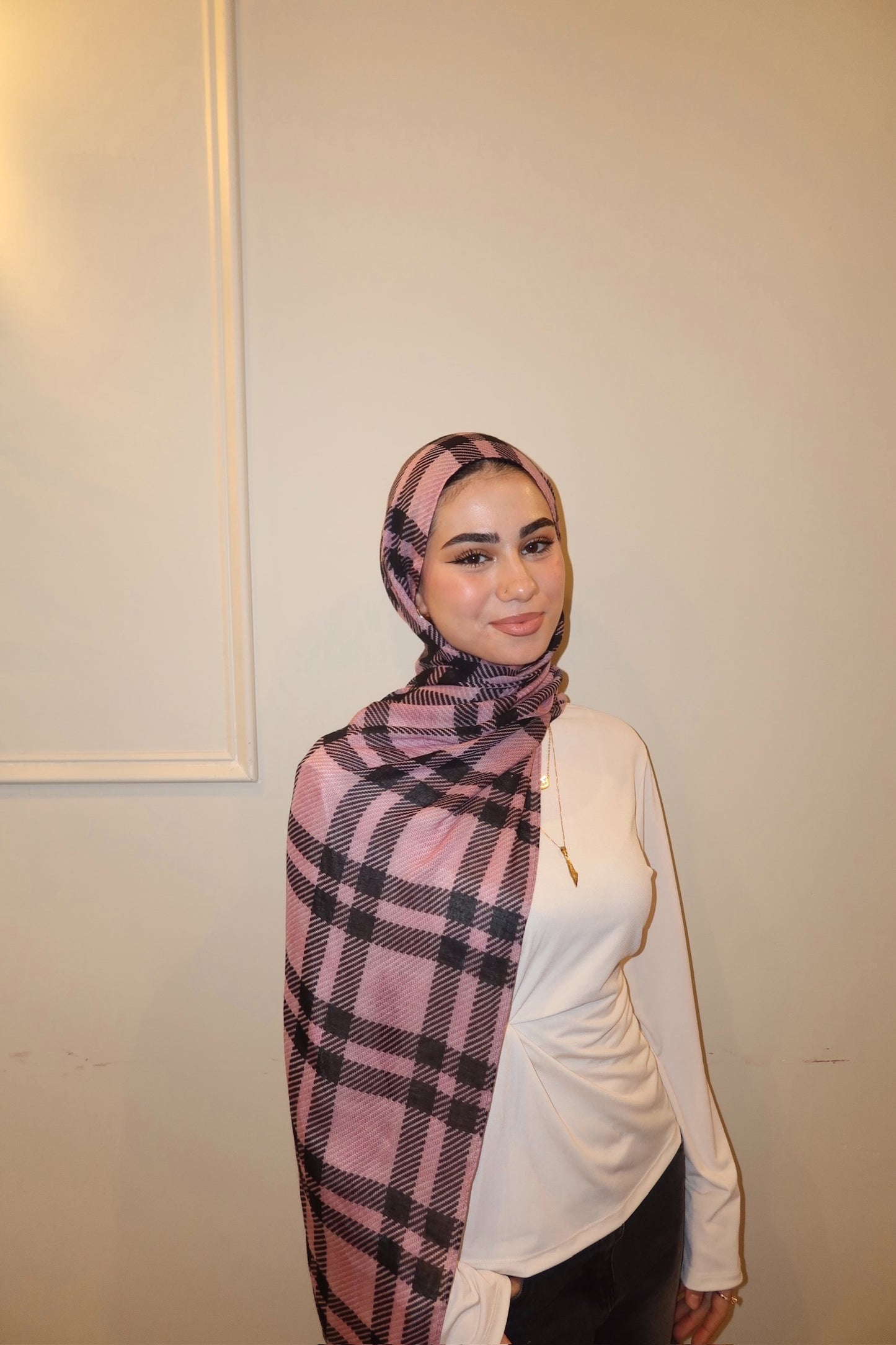 Pink Noir Plaid