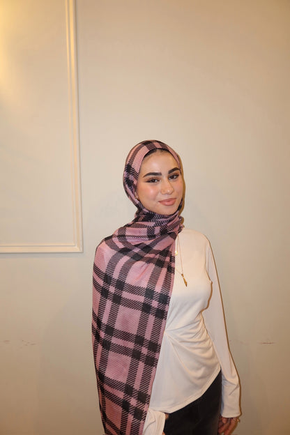 Pink Noir Plaid