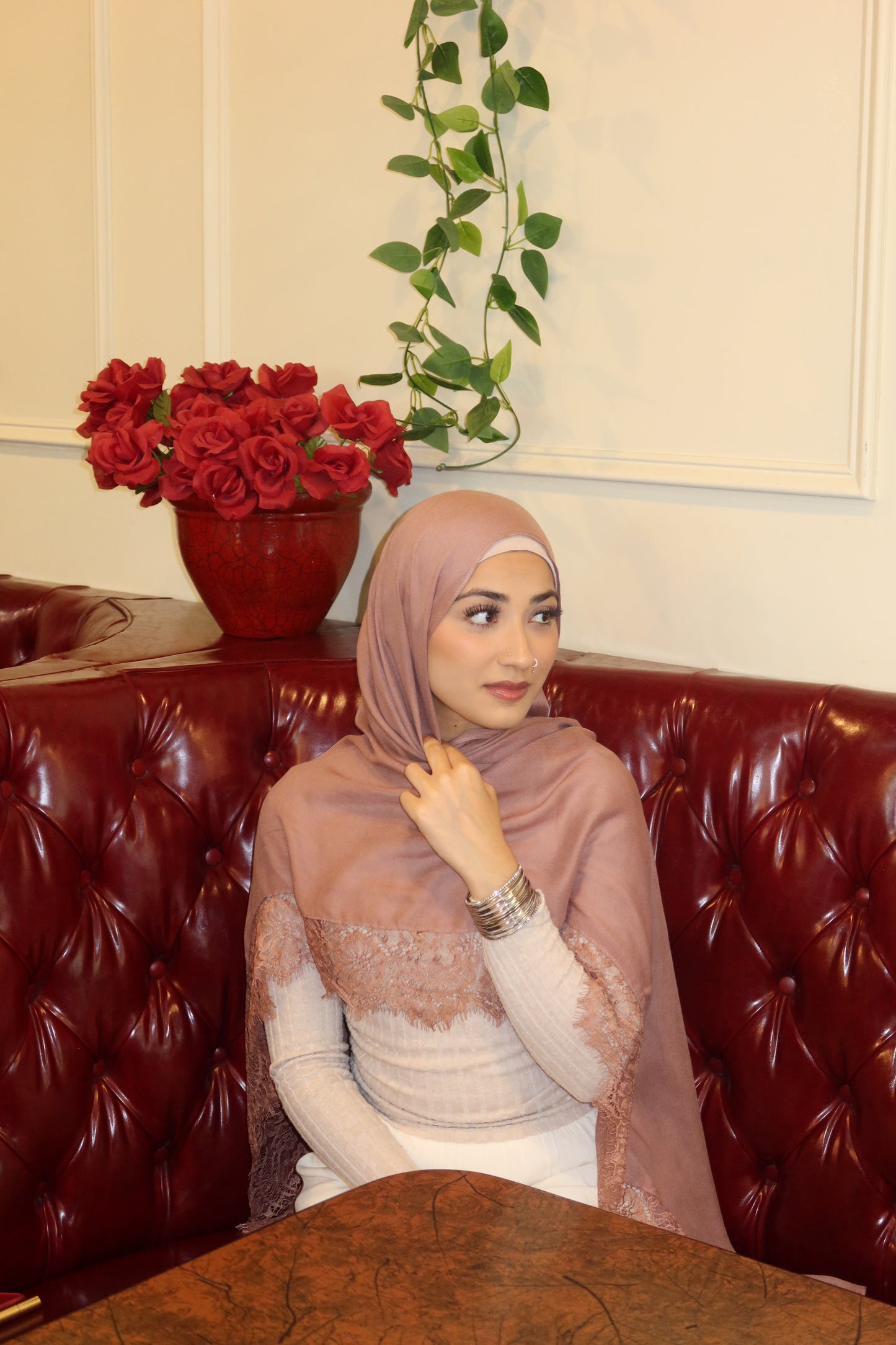 Dusty Pink Lace