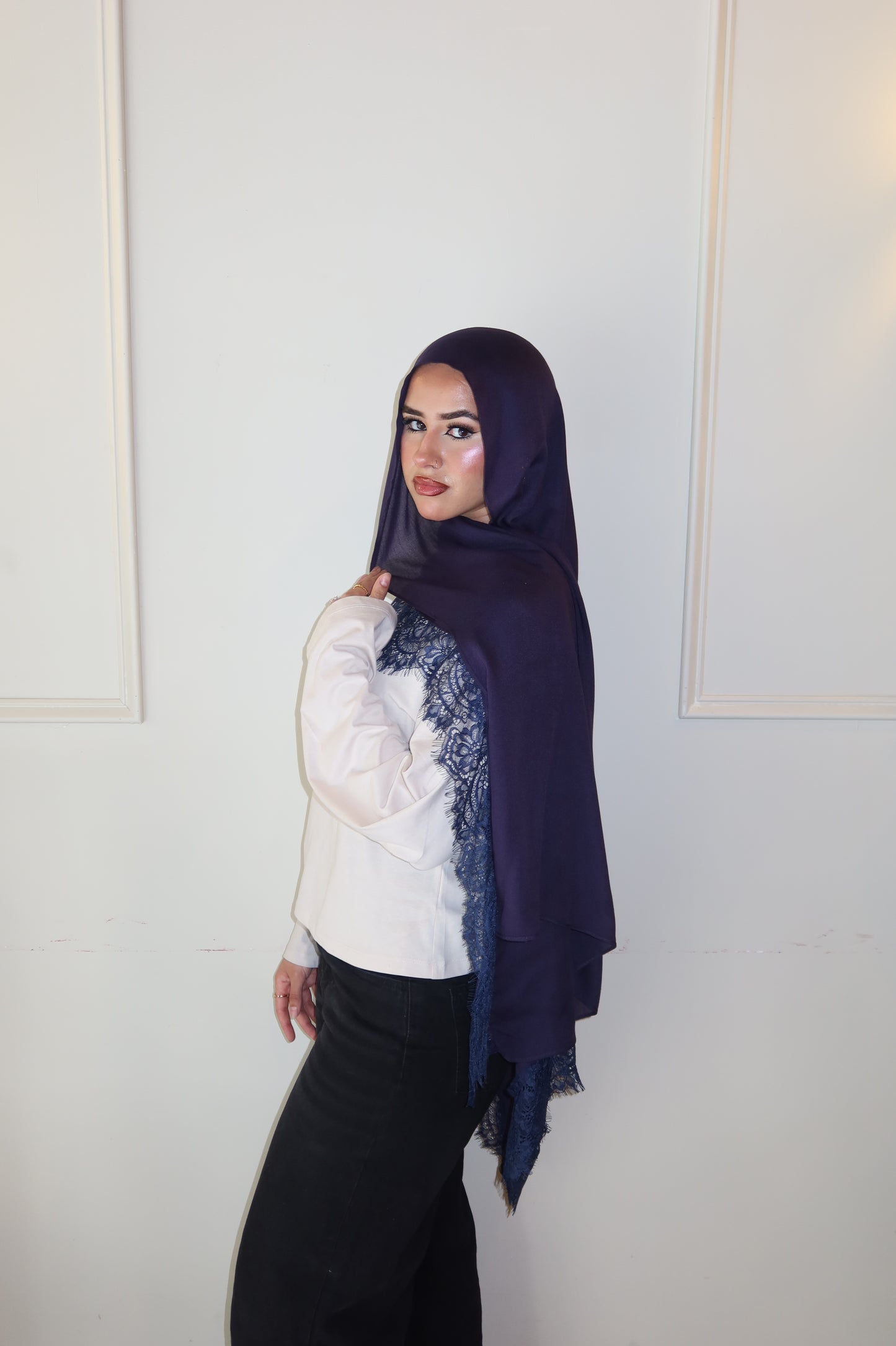Midnight Navy Lace