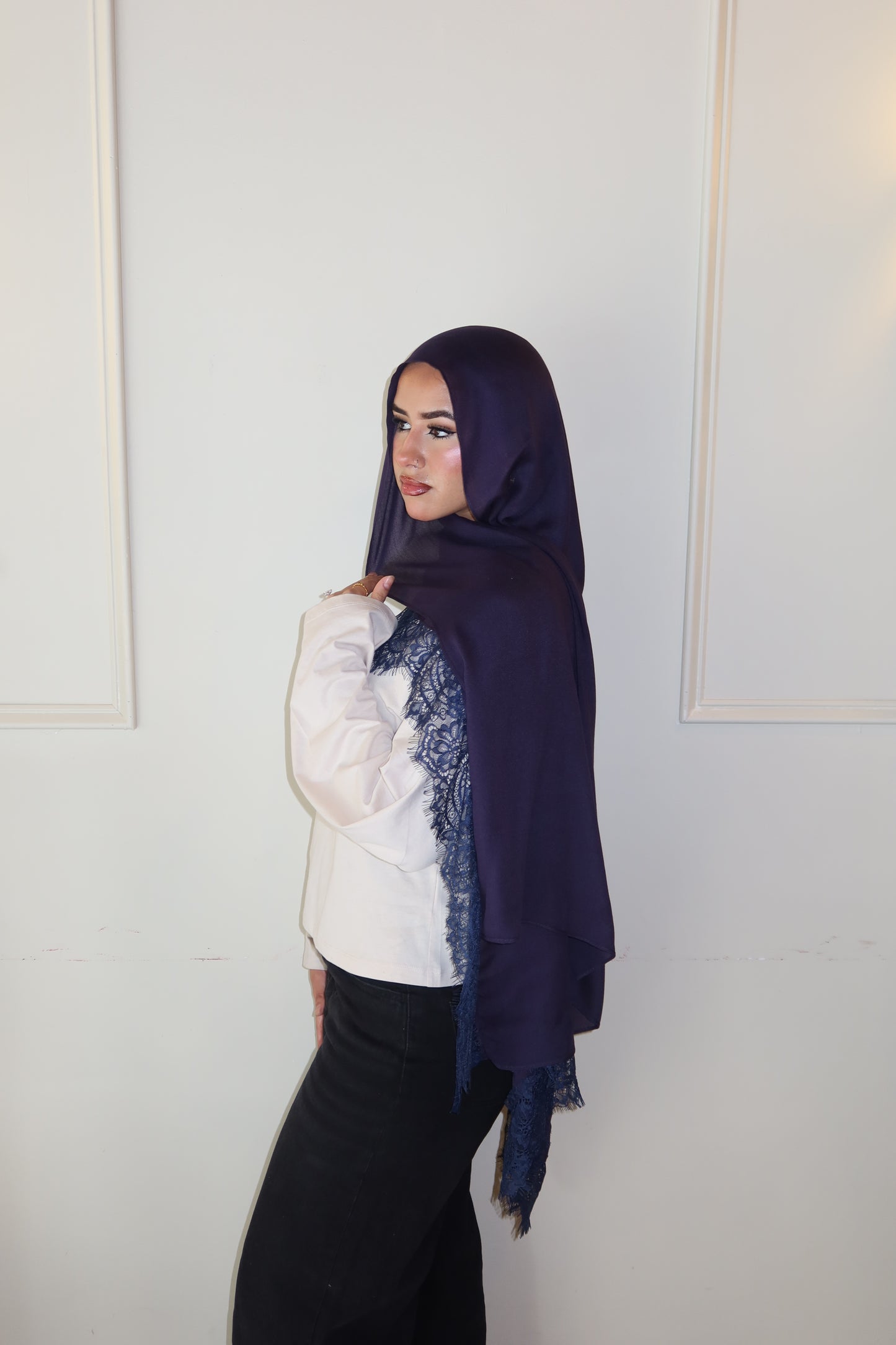 Midnight Navy Lace