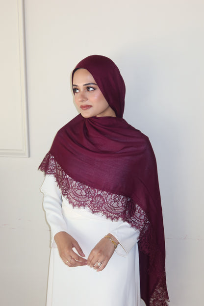 Deep Burgundy Lace