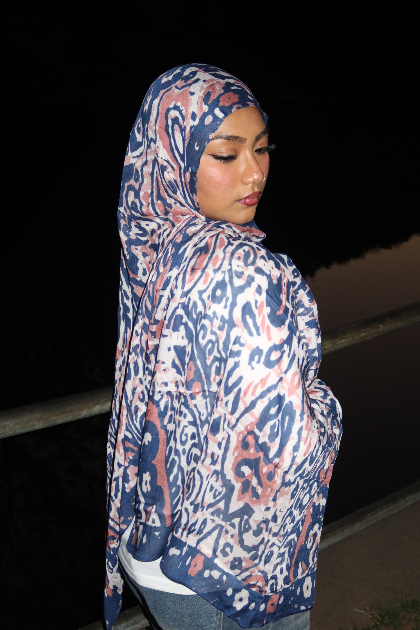 Indigo Abstract Pashmina