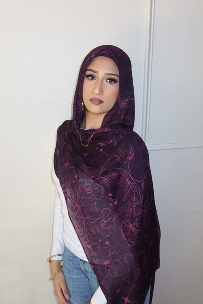 Plum Night Floral
