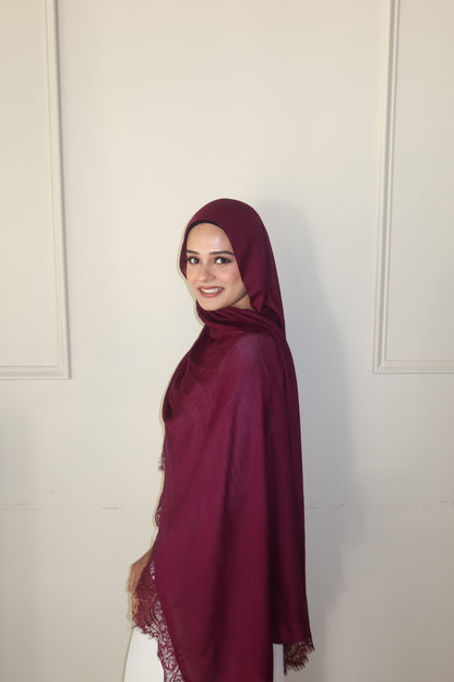 Deep Burgundy Lace