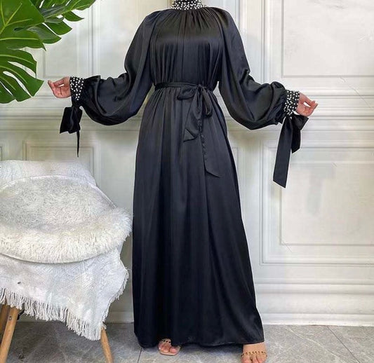 Satin Pearl Abaya