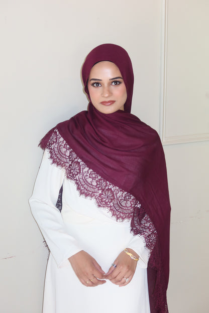 Deep Burgundy Lace