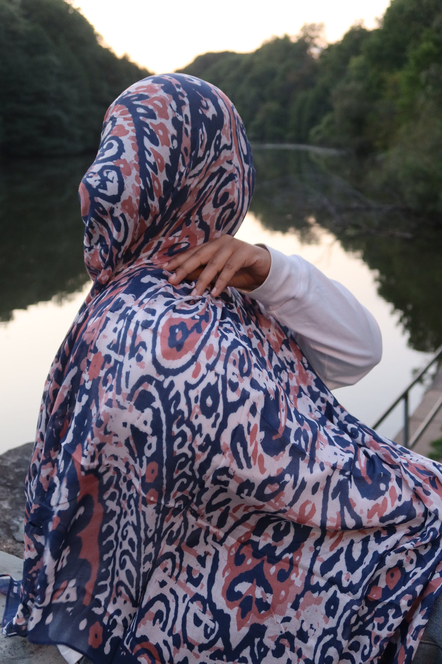 Indigo Abstract Pashmina