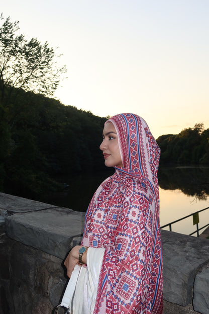 Ruby Mosaic Pashmina