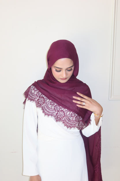 Deep Burgundy Lace