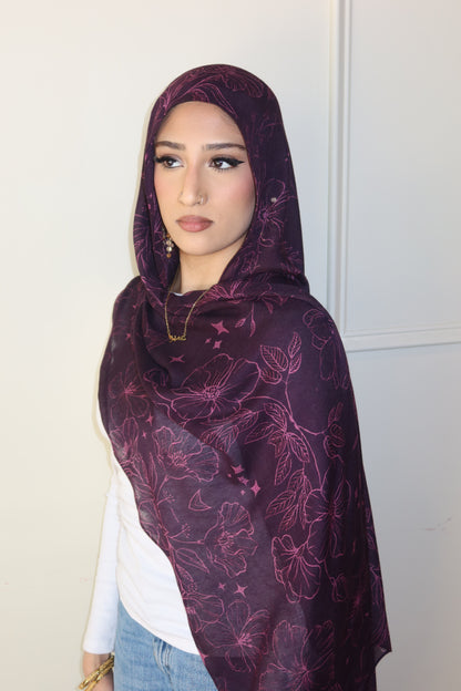 Plum Night Floral