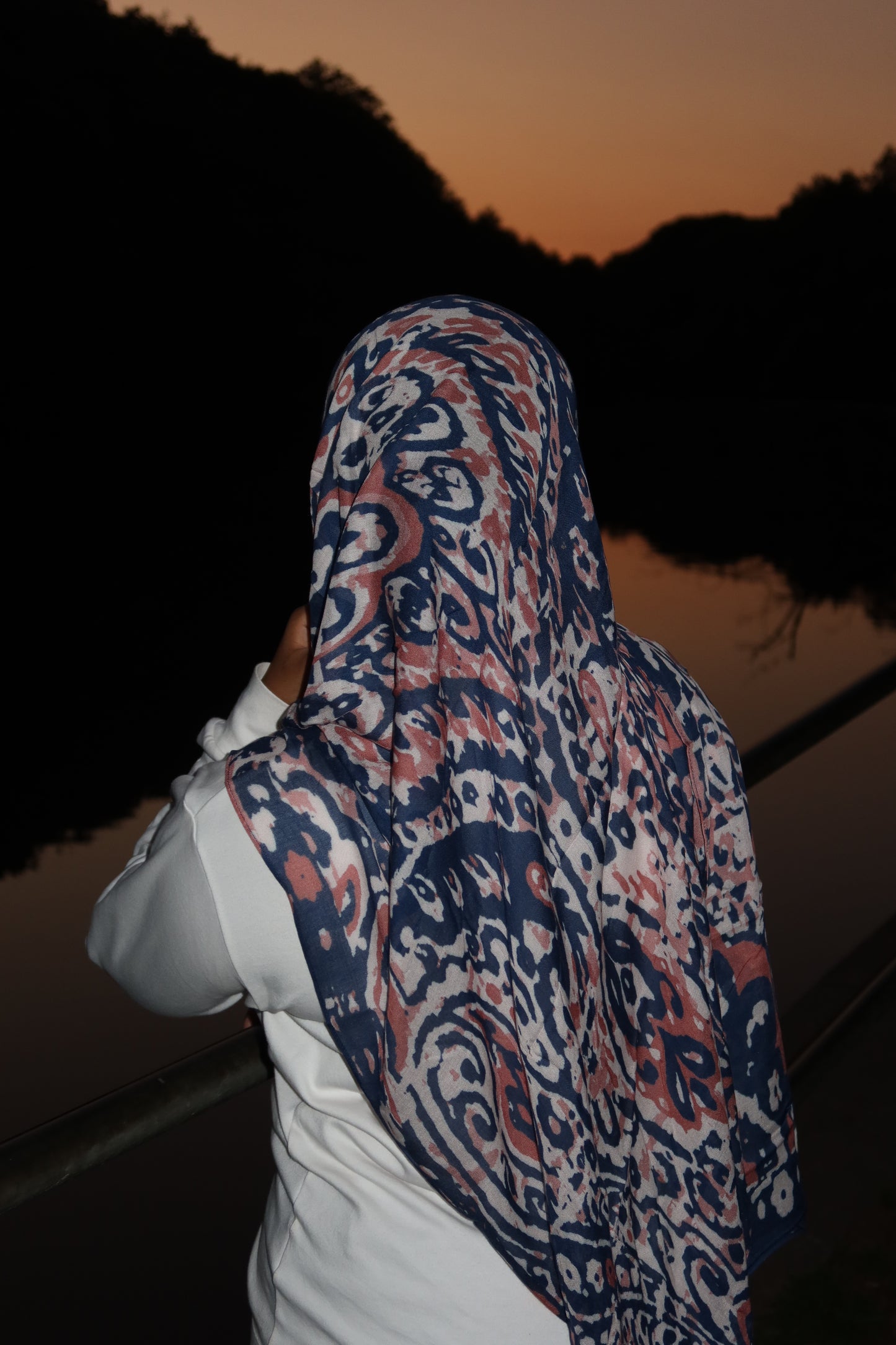 Indigo Abstract Pashmina