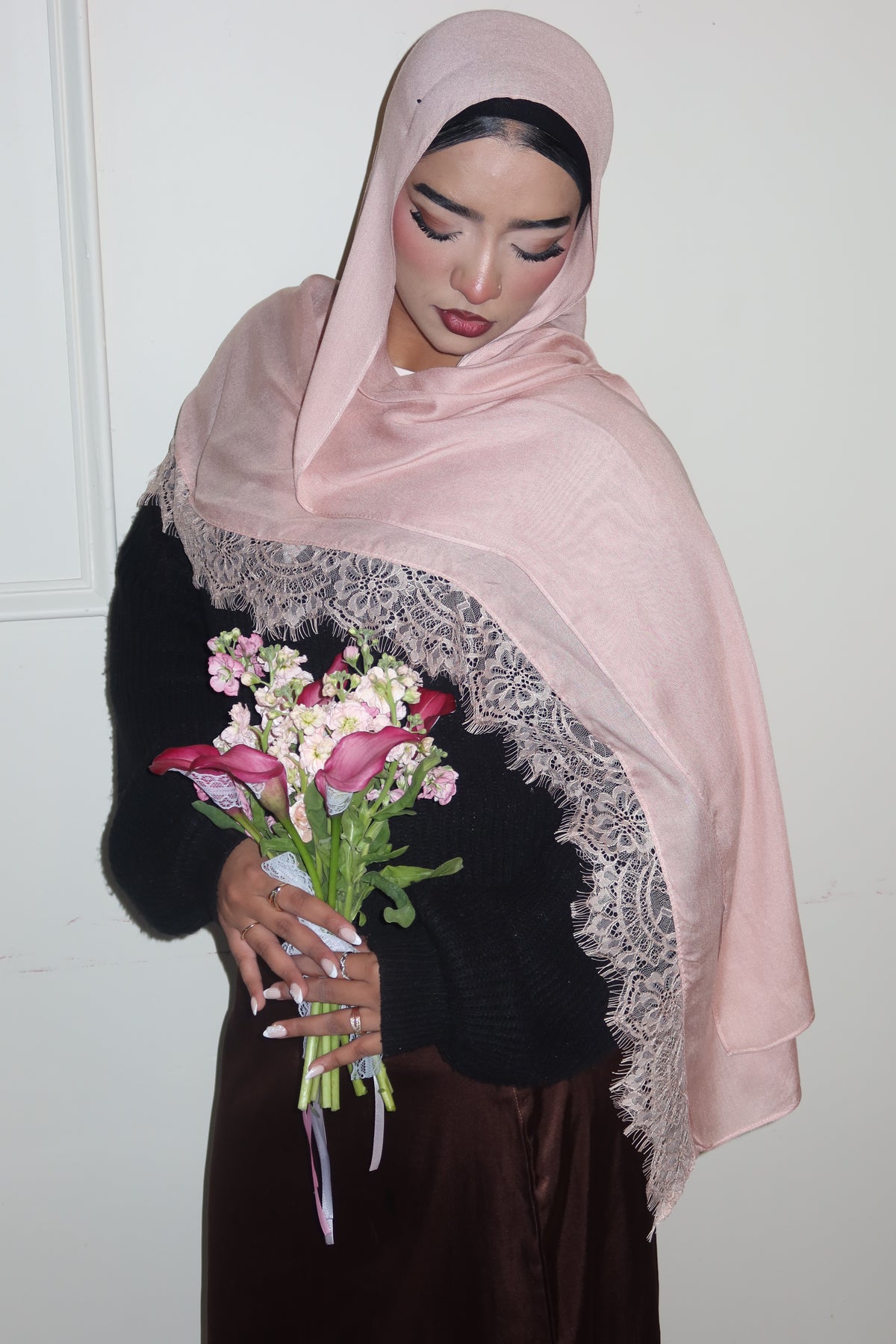 Pink Peach Lace
