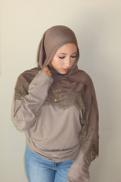 Taupe Lace