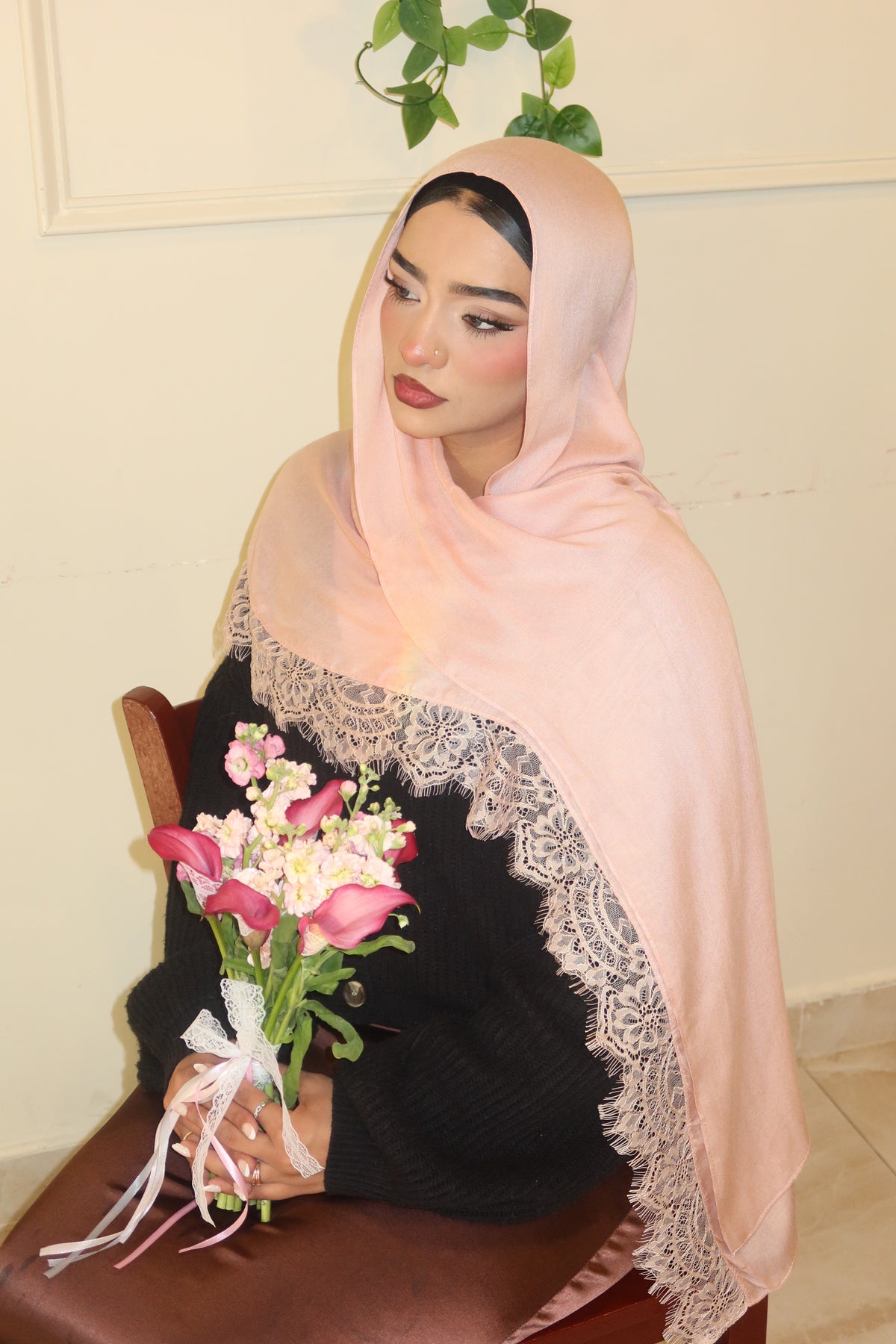 Pink Peach Lace