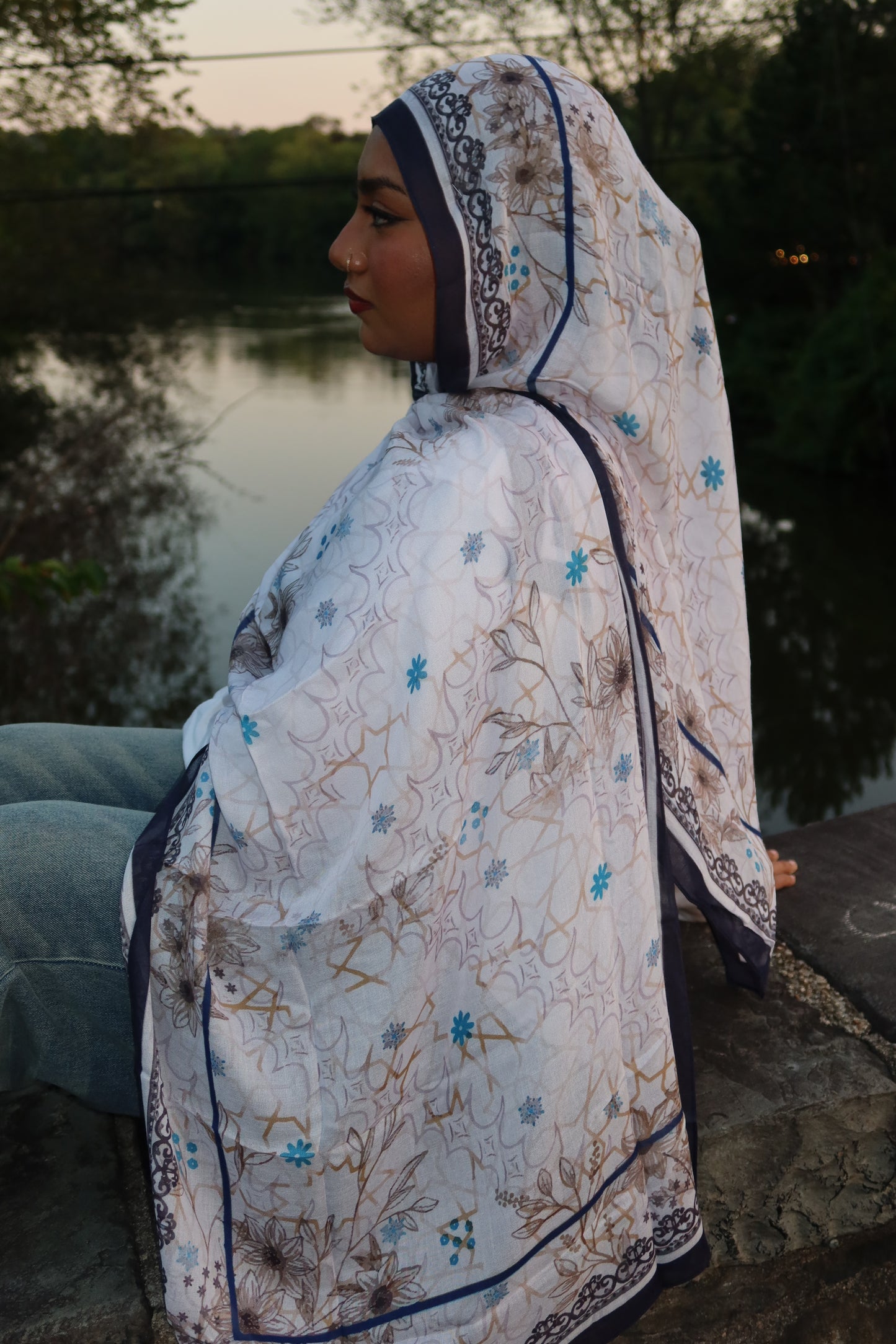Crystal Pearl Pashmina