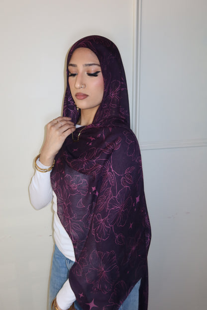 Plum Night Floral