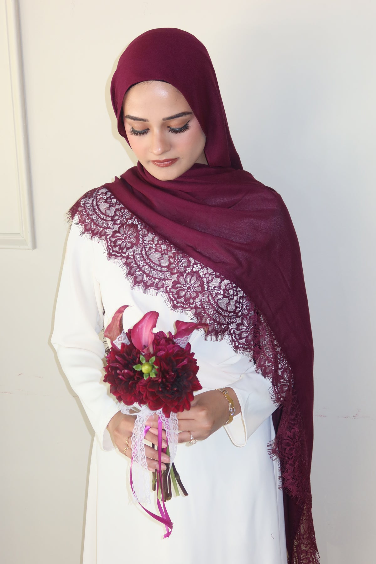 Deep Burgundy Lace