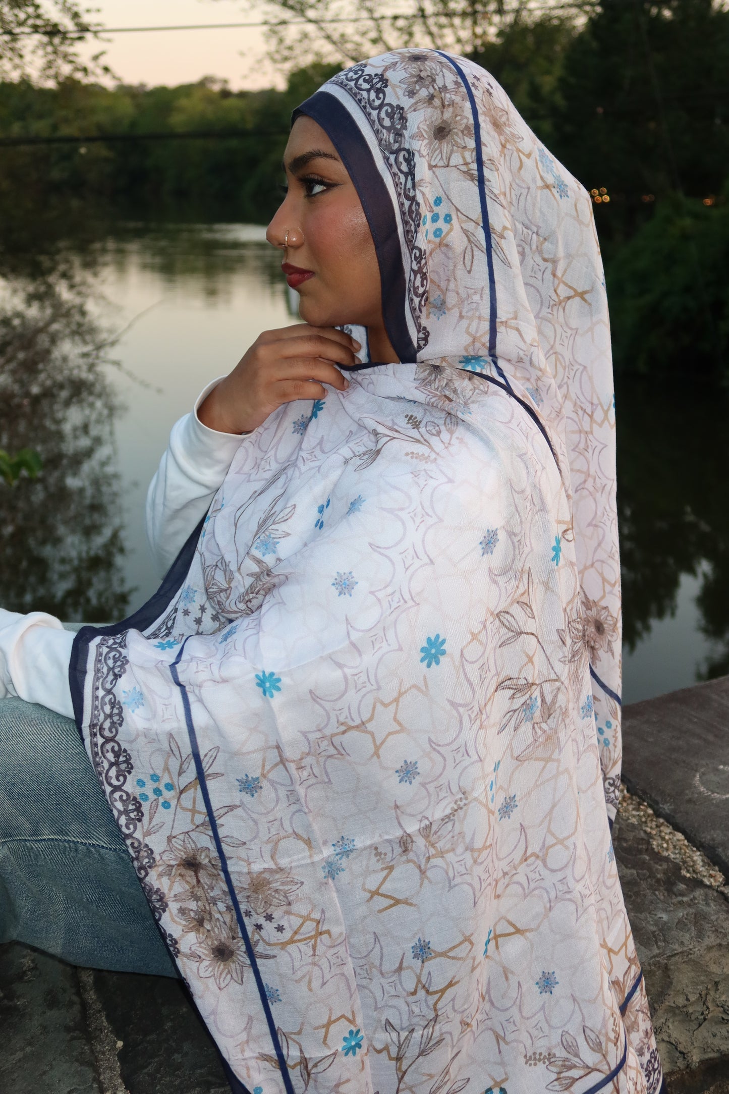 Crystal Pearl Pashmina