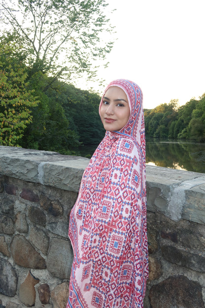 Ruby Mosaic Pashmina
