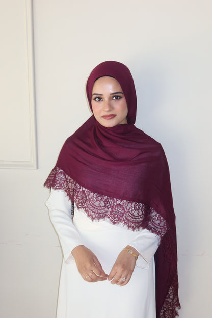 Deep Burgundy Lace