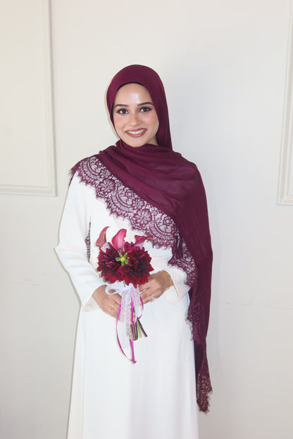 Deep Burgundy Lace