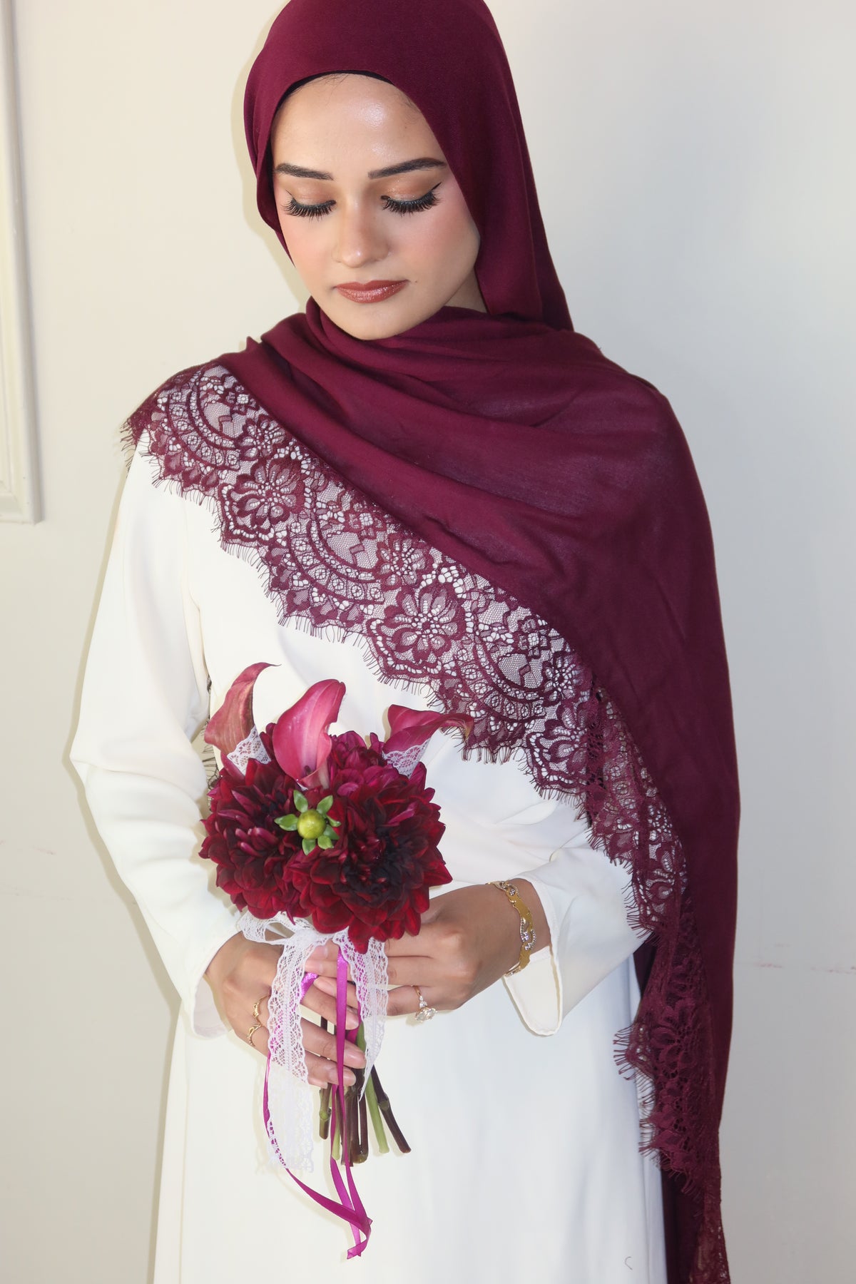 Deep Burgundy Lace