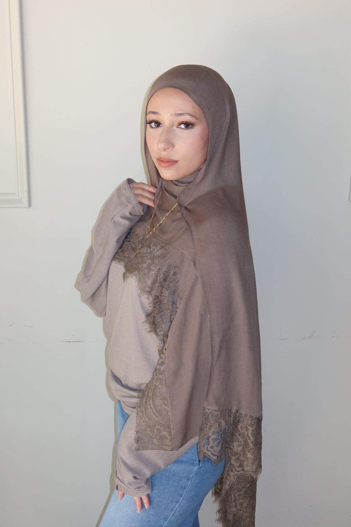 Taupe Lace