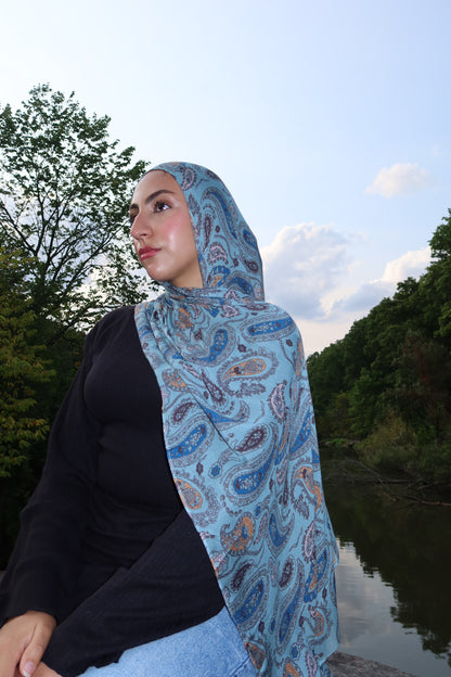 Dreamy Blue Paisley