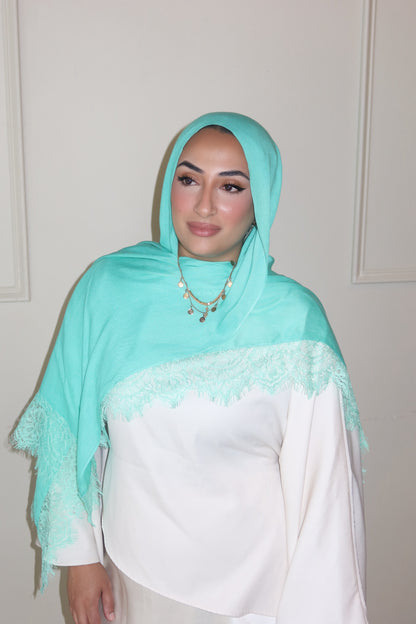Turquoise Mint Lace