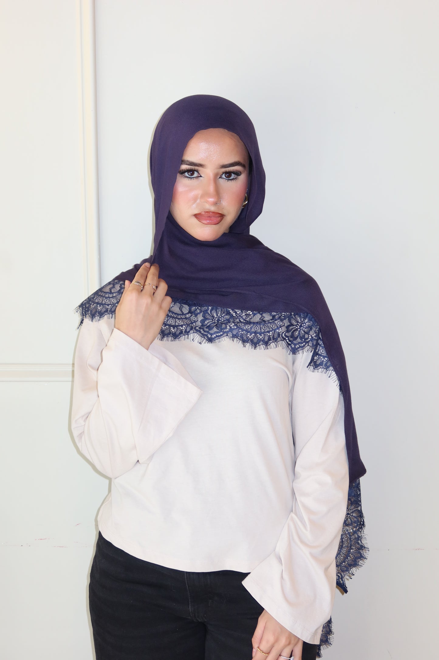 Midnight Navy Lace