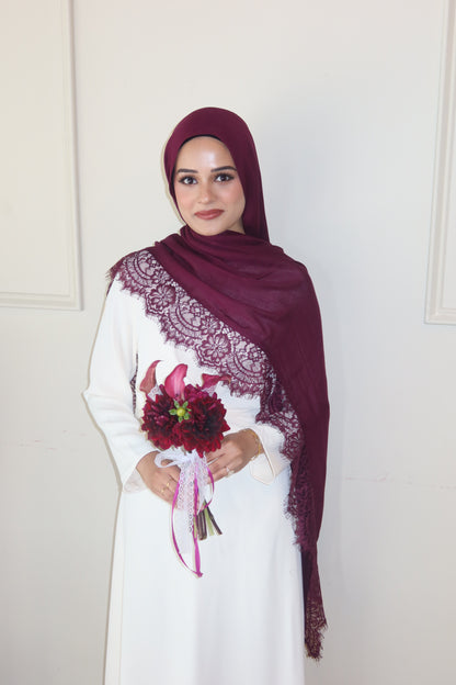 Deep Burgundy Lace