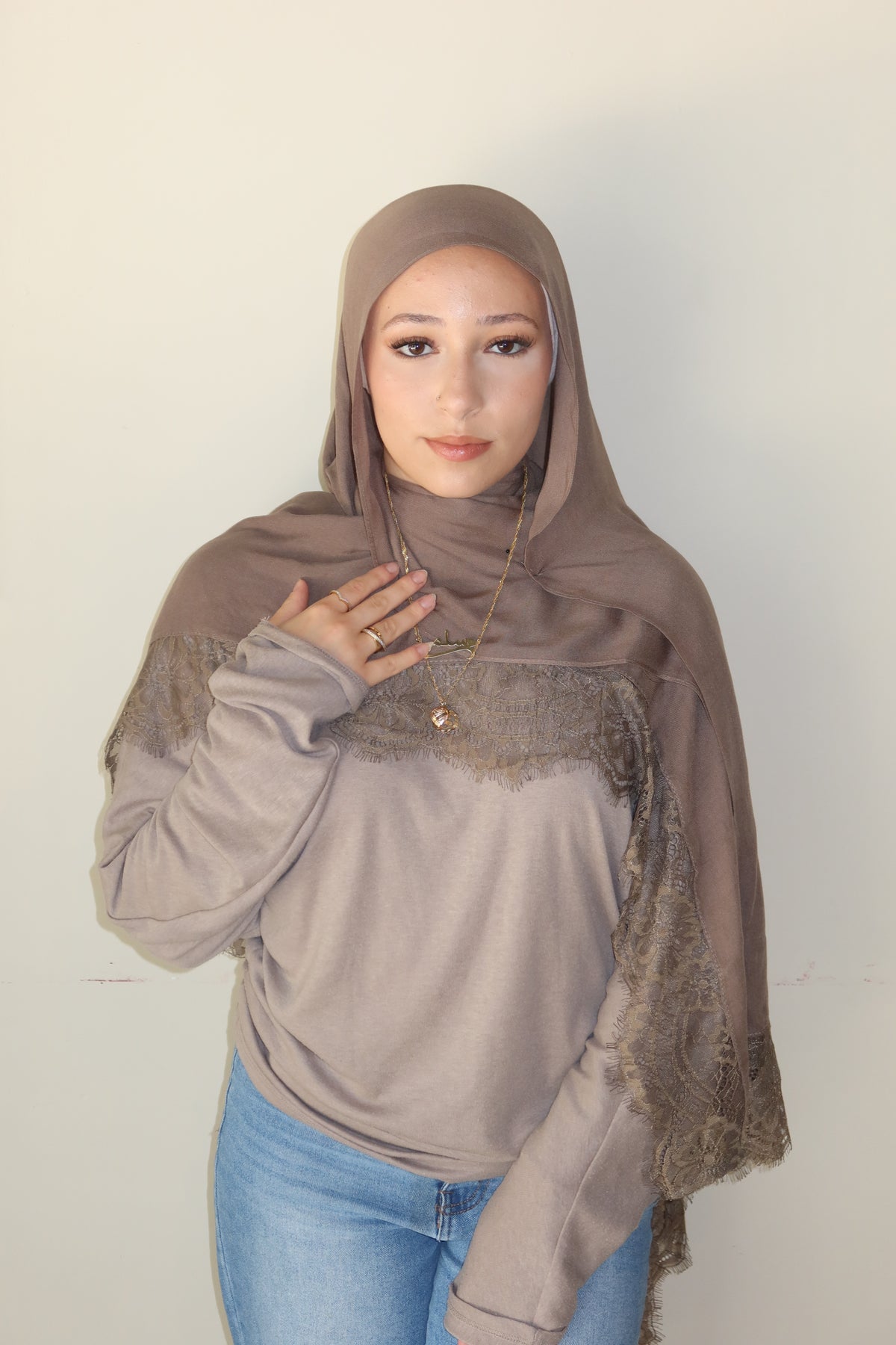 Taupe Lace