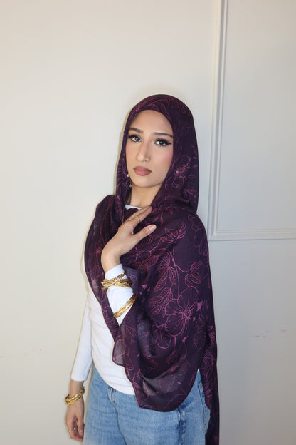 Plum Night Floral