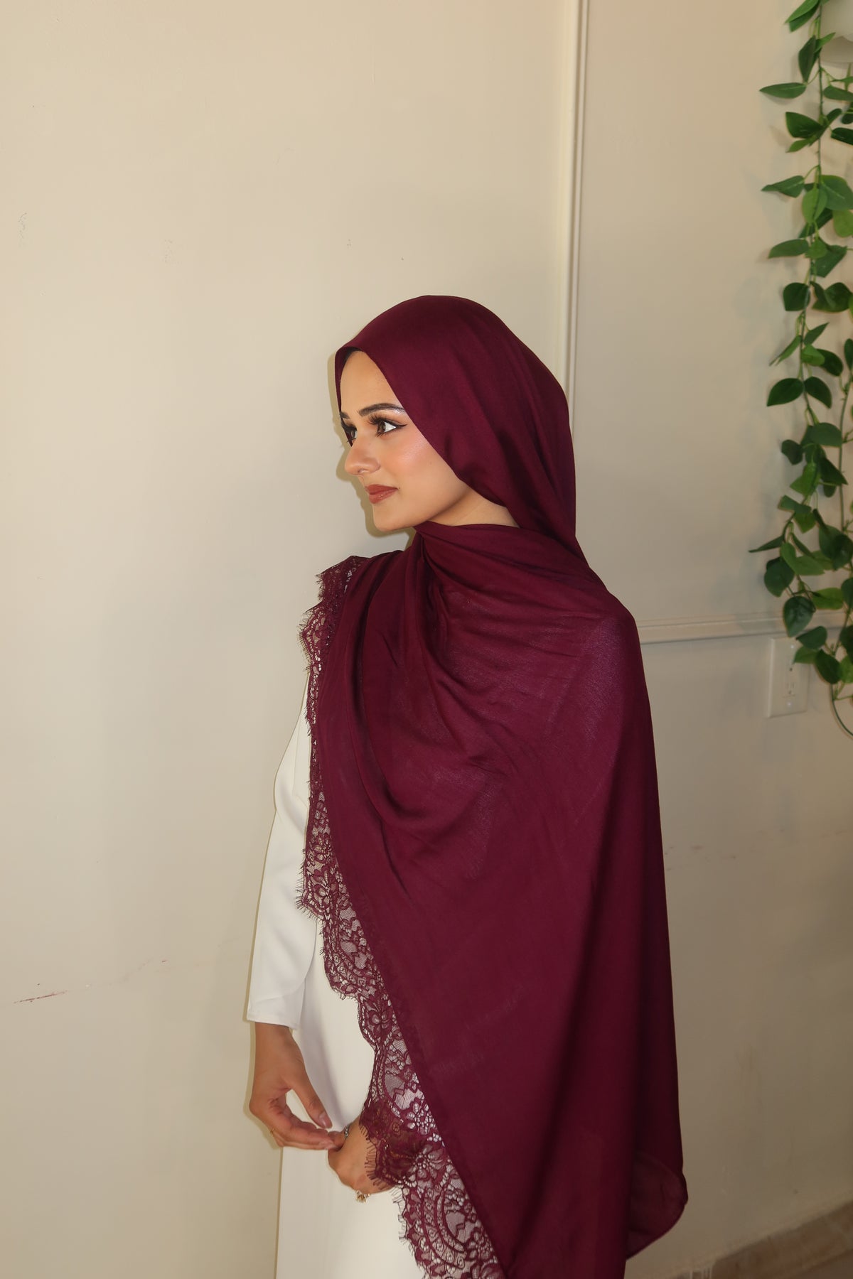 Deep Burgundy Lace