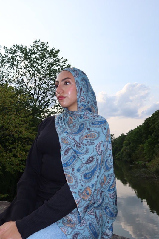 Dreamy Blue Paisley
