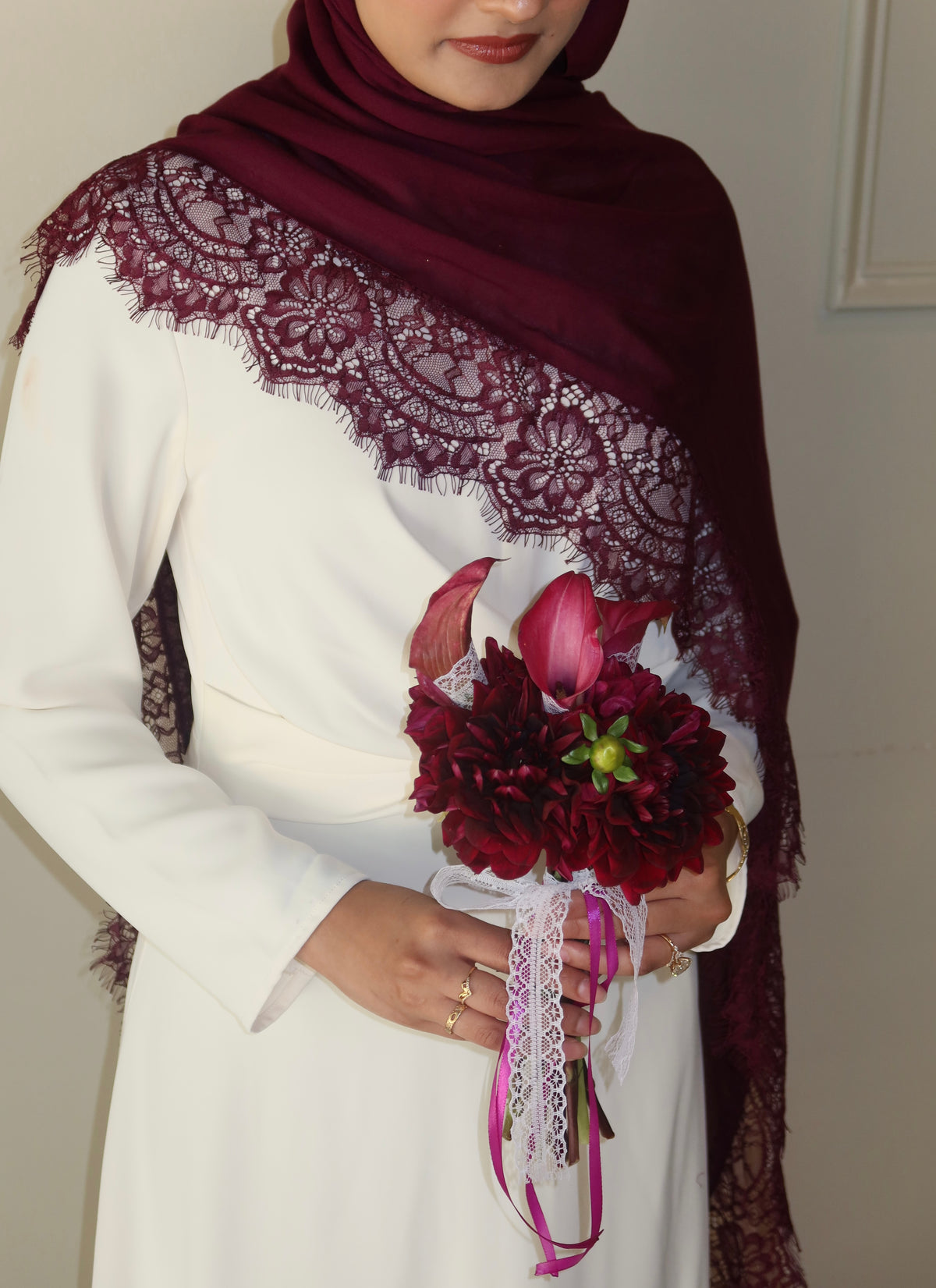 Deep Burgundy Lace