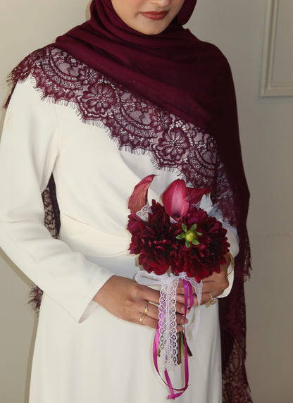 Deep Burgundy Lace